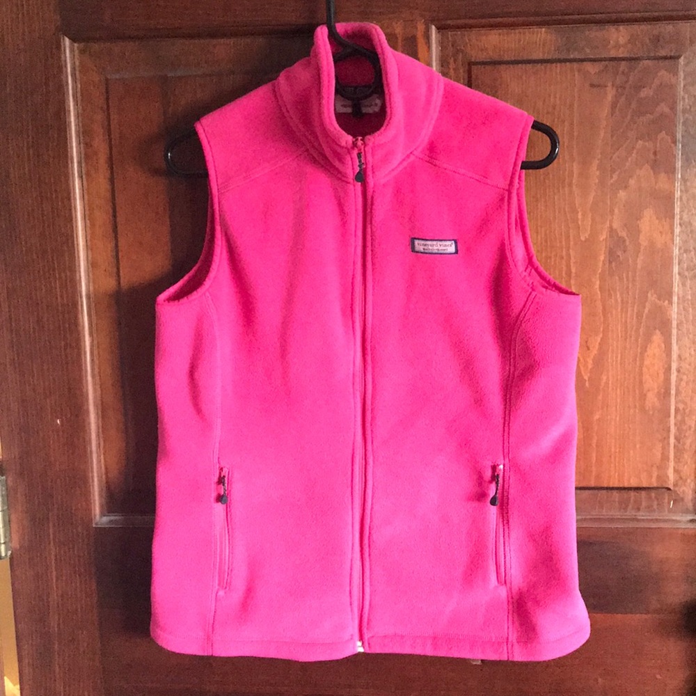 Vineyard Vines Pink Fleece Vest